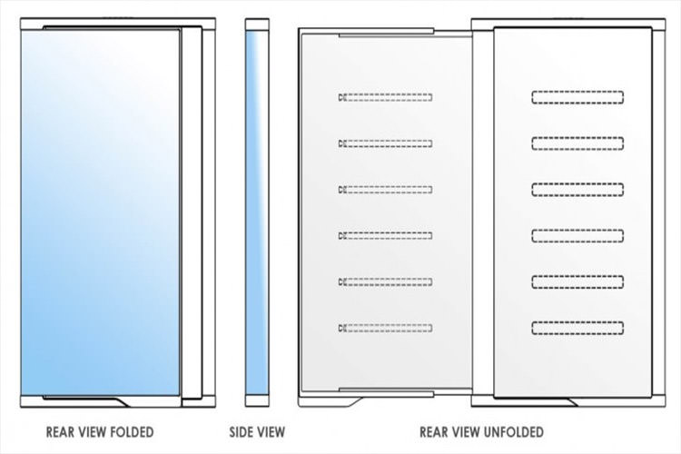 پتنت گوشی انعطاف پذیر ال جی /lg pholdable screen patent