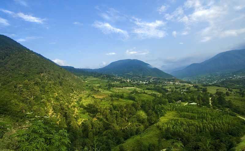 پوشش سبز جنگل کجور از بالای کوهستان