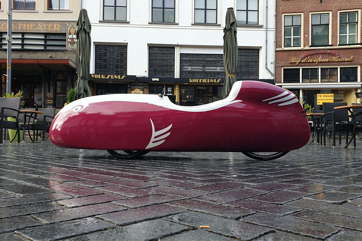 سه چرخه یا ولوموبایل اسنوک / Snoek Velomobile قرمز رنگ