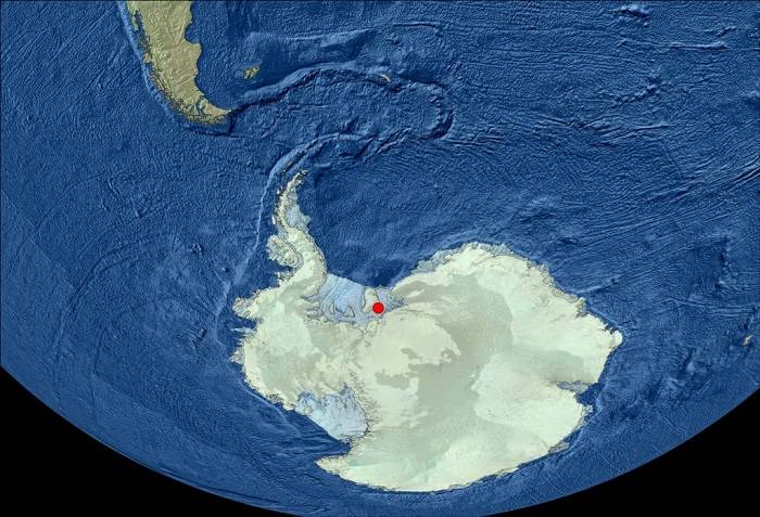 مکان حفاری دانشمندان در جنوبگان / drill site